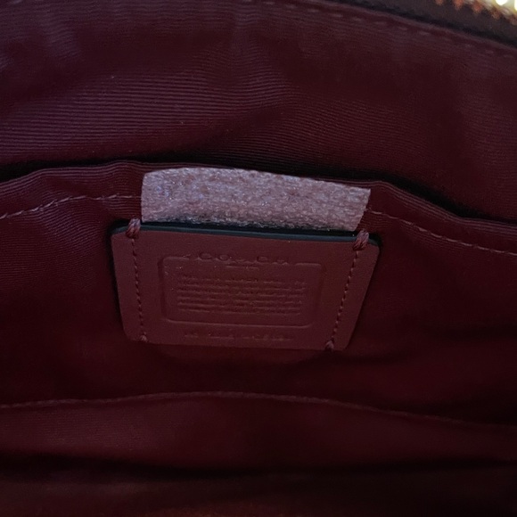 NWOT has Coach Oxblood Red Payton Hobo Signature Canvas - Picture 5 of 6